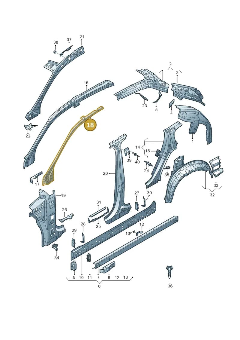 4M8810284B — Audi RS Q8 (2019-2025) diagram 429809000, position 18