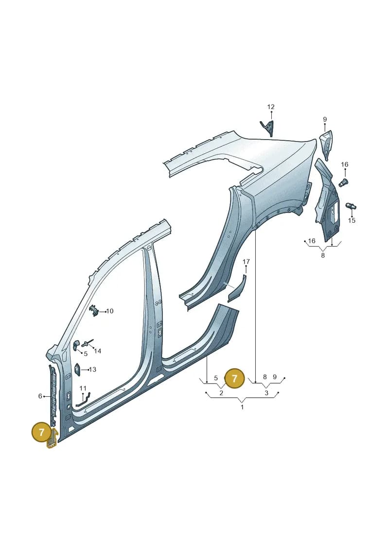 4M8810685A — Audi RS Q8 (2019-2025) diagram 429809500, position 7