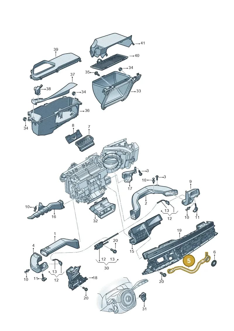4M8816311 — Audi Q8 (2018-2025) diagram 429819010, position 5