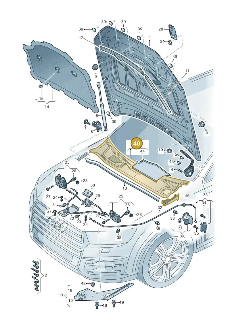 4M8819401D — Audi RS Q8 (2019-2025) diagram 429823000, position 40