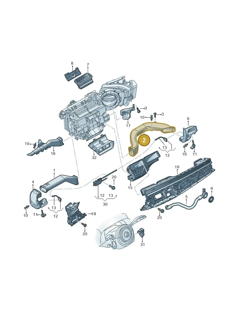 4M8819655B — Audi Q7 (2015-2025) diagram 859819020, position 2