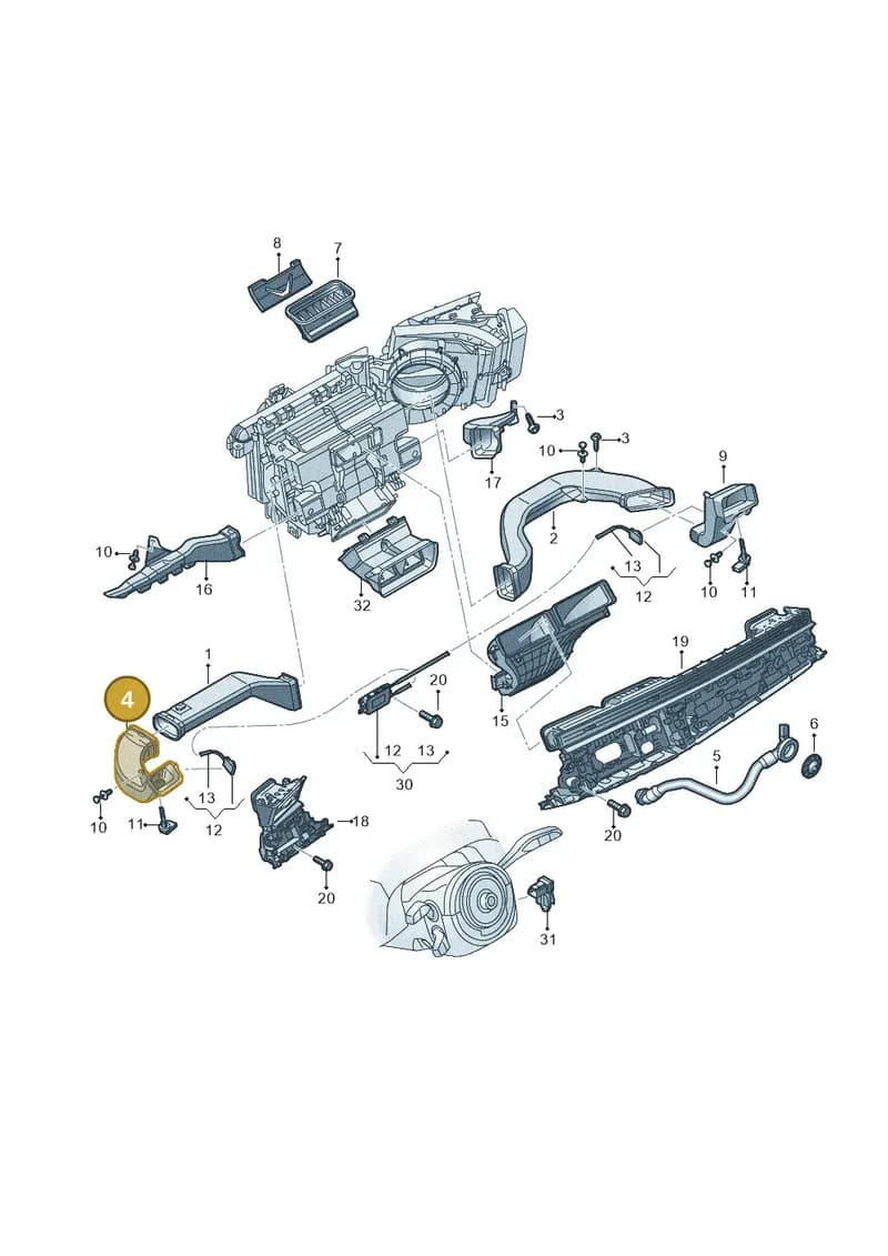4M8819656A — Audi Q7 (2015-2025) diagram 859819020, position 4