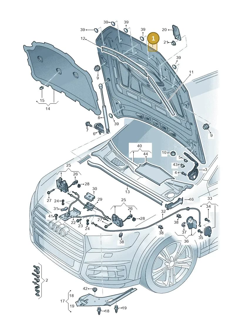 4M8823029B — Audi RS Q8 (2019-2025) diagram 429823000, position 1