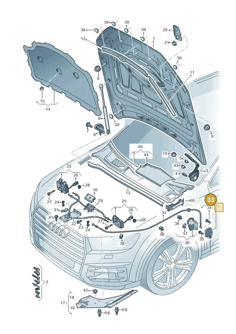 4M8823633J — Audi RS Q8 (2019-2025) diagram 429823000, position 33