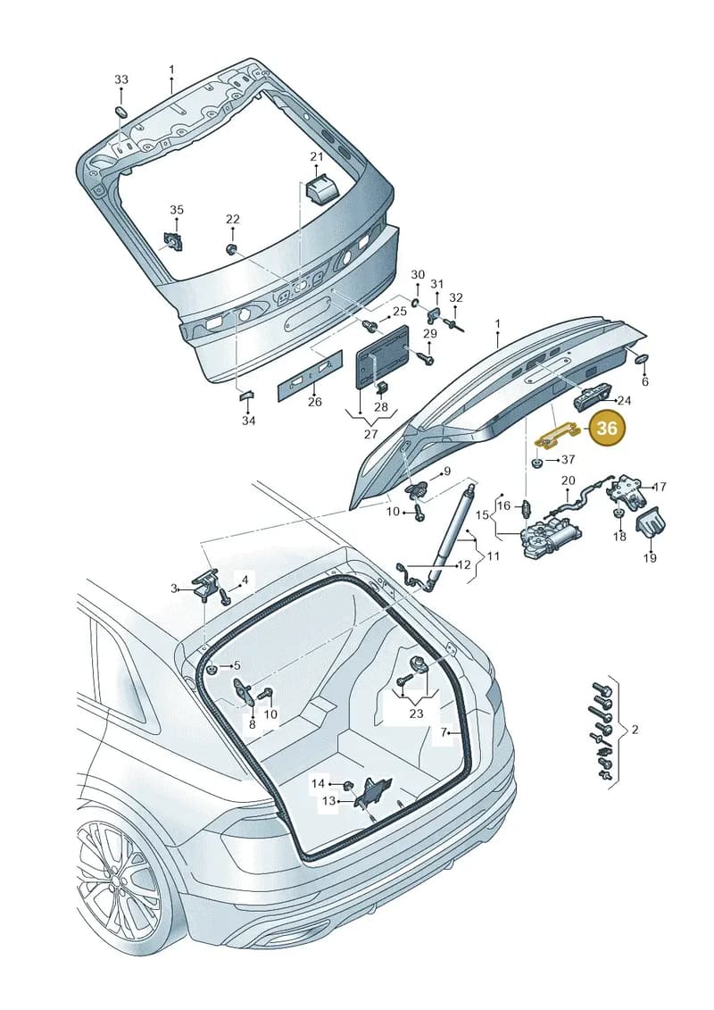 4M8827242 — Audi RS Q8 (2019-2025) diagram 429827000, position 36