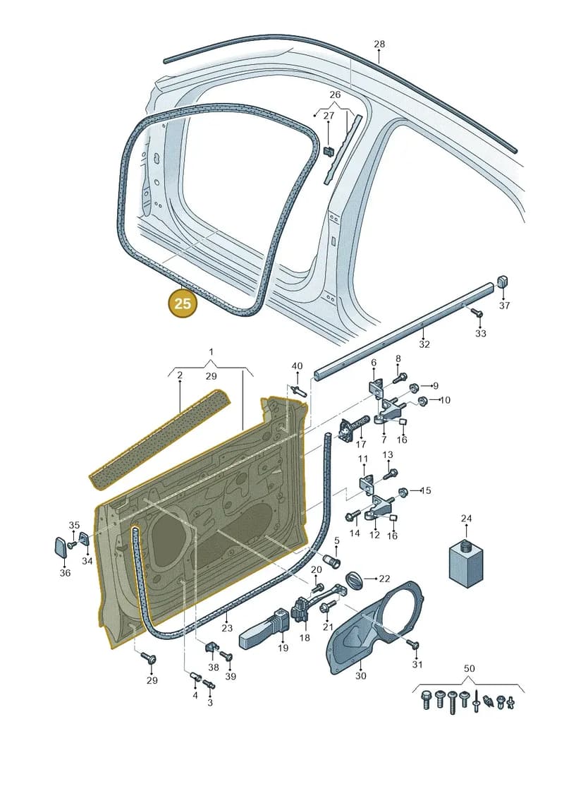4M8831707E — Audi RS Q8 (2019-2025) diagram 429831010, position 25