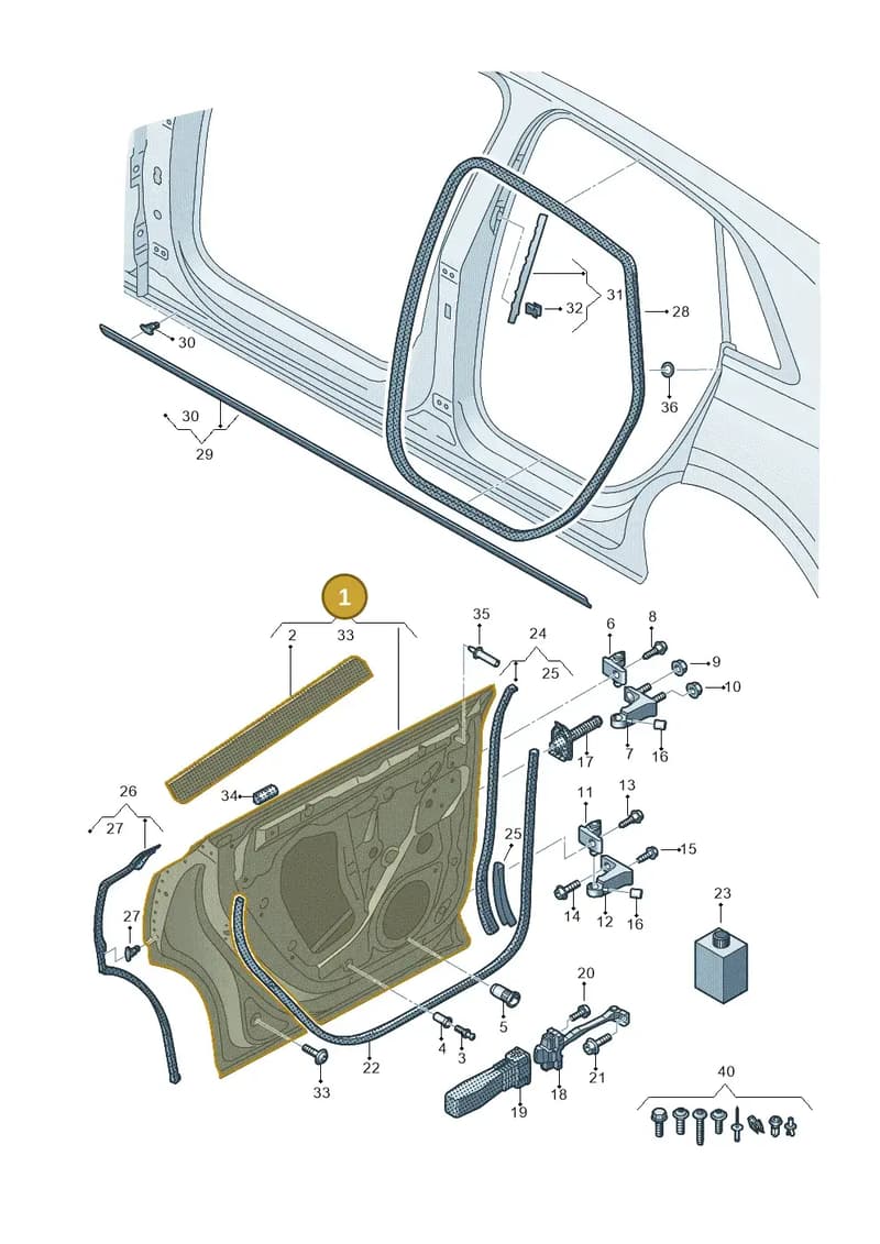 4M8833051C — Audi RS Q8 (2019-2025) diagram 429833010, position 1