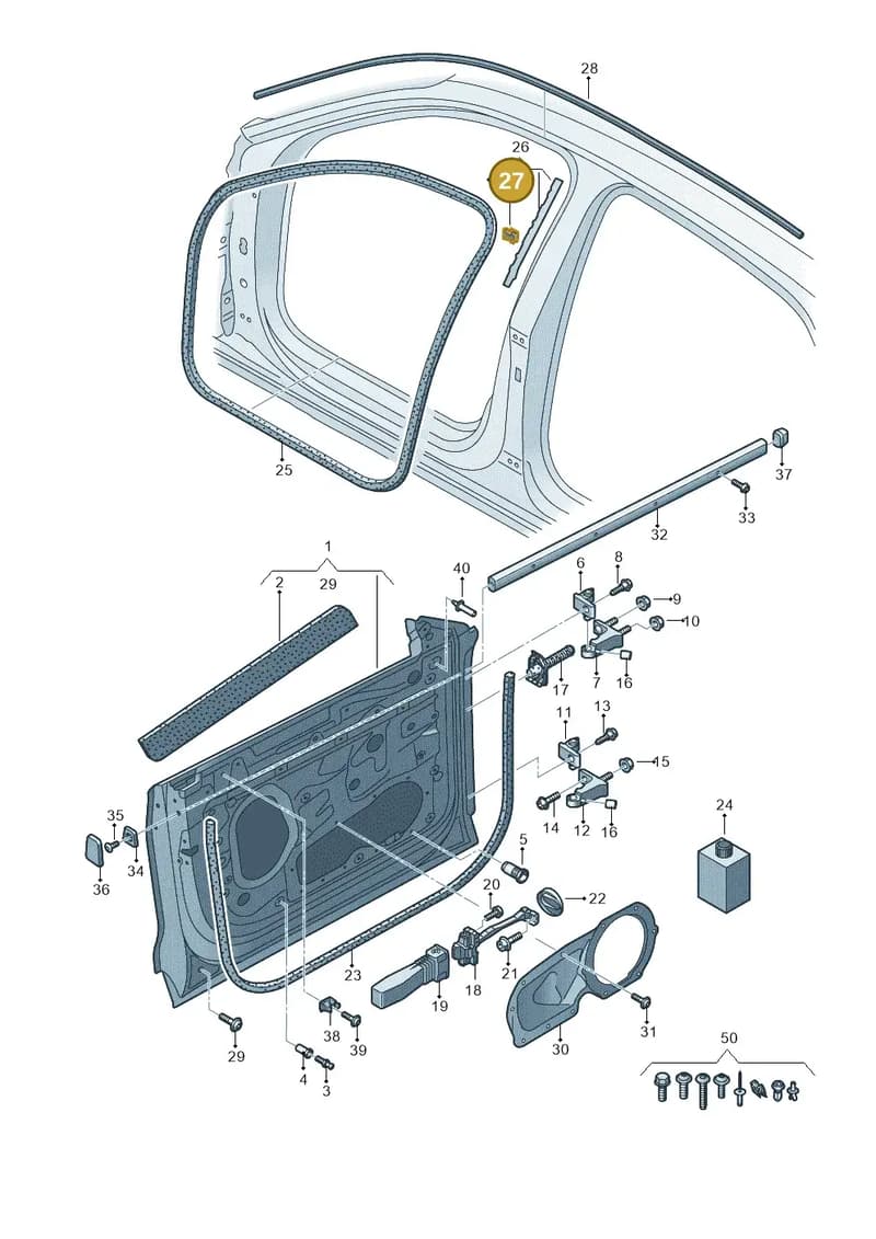 4M8837073 — Audi RS Q8 (2019-2025) diagram 429831010, position 27