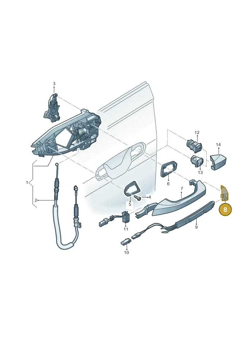 4M8837109 — Audi Q8 e-tron (2018-2025) diagram 586837000, position 8
