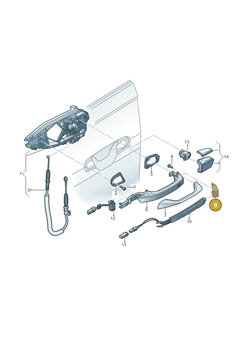 4M8837109 — Audi A6 (2018-2025) diagram 838839000, position 9