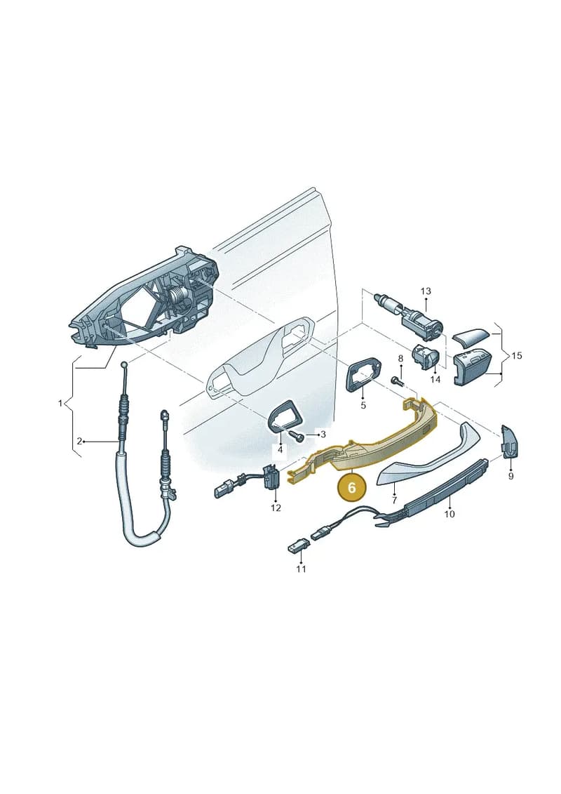 4M8837205BGRU — Audi A6 (2018-2025) diagram 435837000, position 6