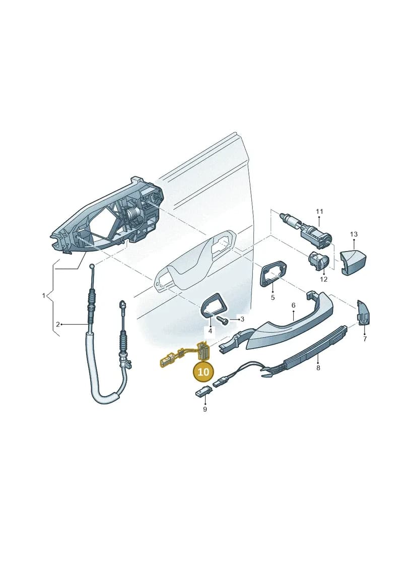 4M8837810 — Audi Q8 (2018-2025) diagram 429837000, position 10