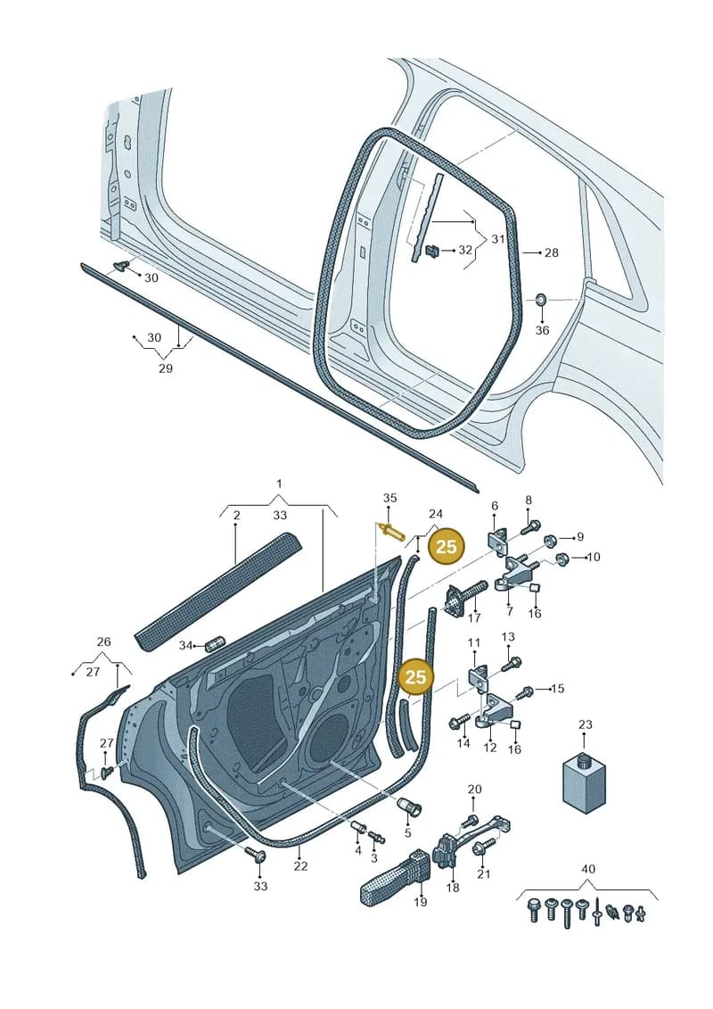 4M8839162 — Audi RS Q8 (2019-2025) diagram 429833010, position 25