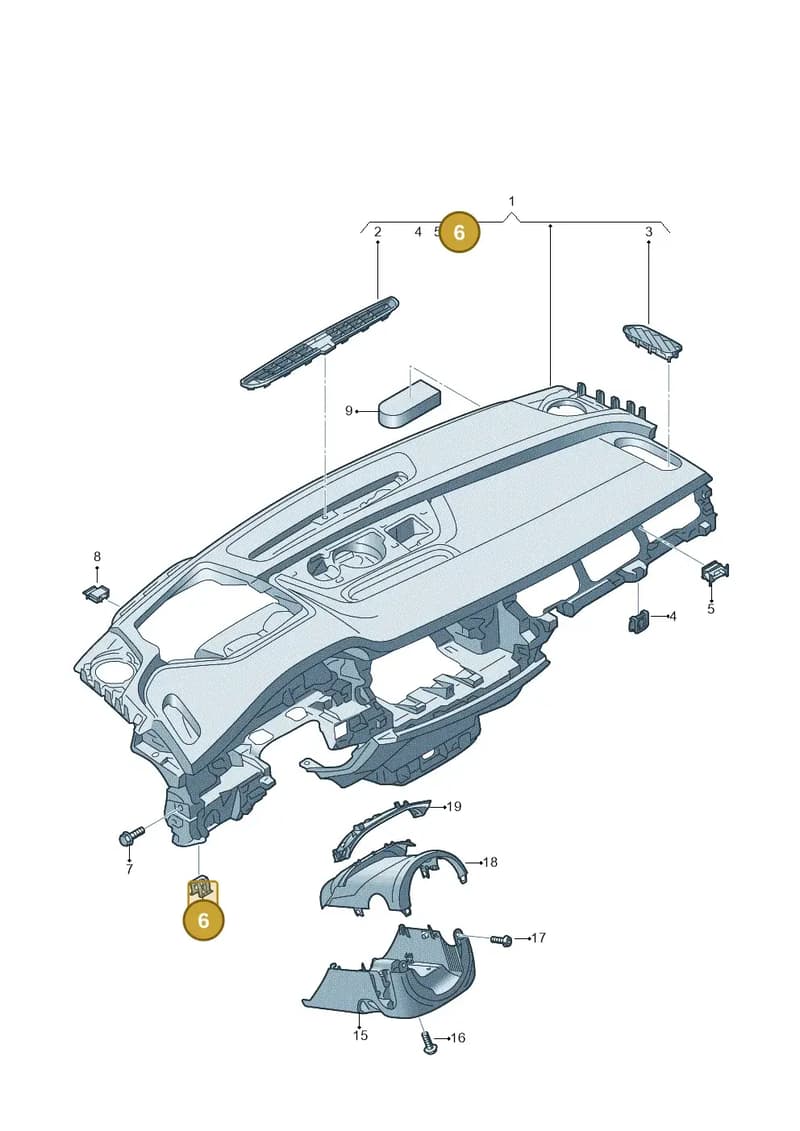 4M8853189AN1NK — Audi Q7 (2015-2025) diagram 429857010, position 6