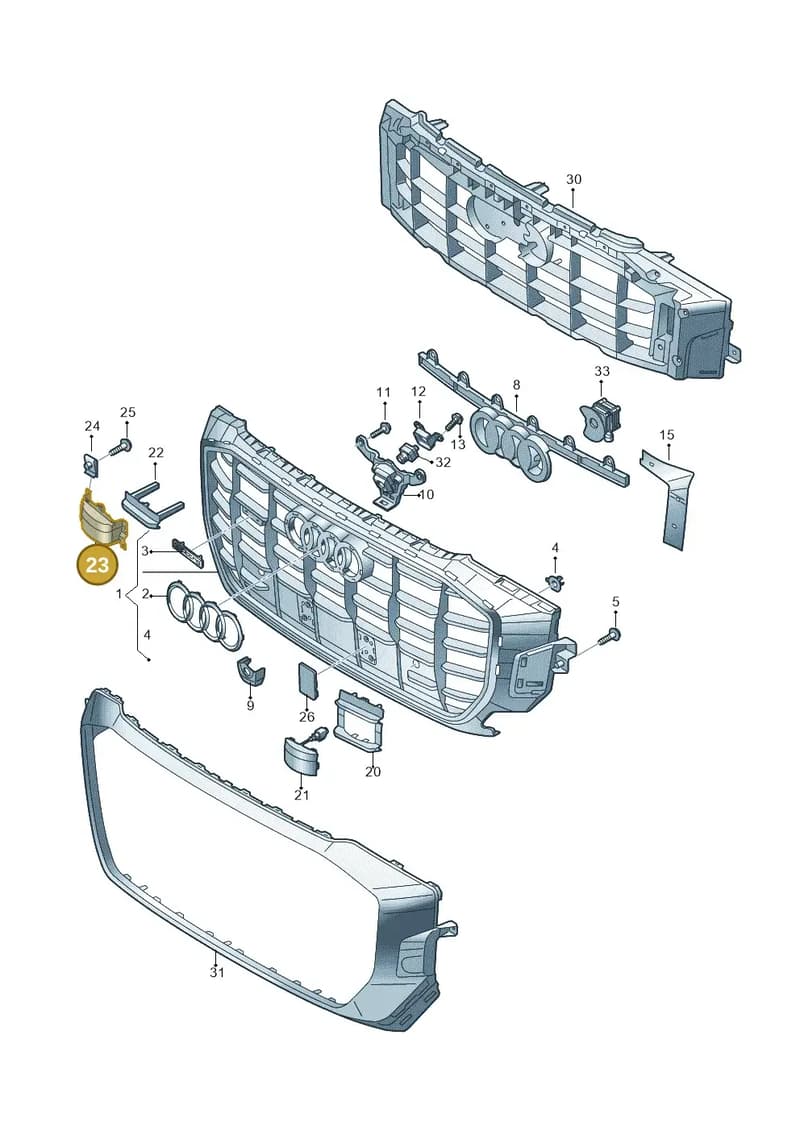 4M8853194C5FQ — Audi Q8 (2018-2025) diagram 429853030, position 23