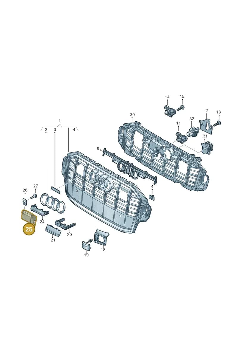 4M8853194D5FQ — Audi Q7 (2015-2025) diagram 859853032, position 25
