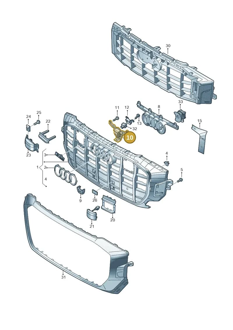 4M8853231 — Audi Q8 (2018-2025) diagram 429853040, position 10