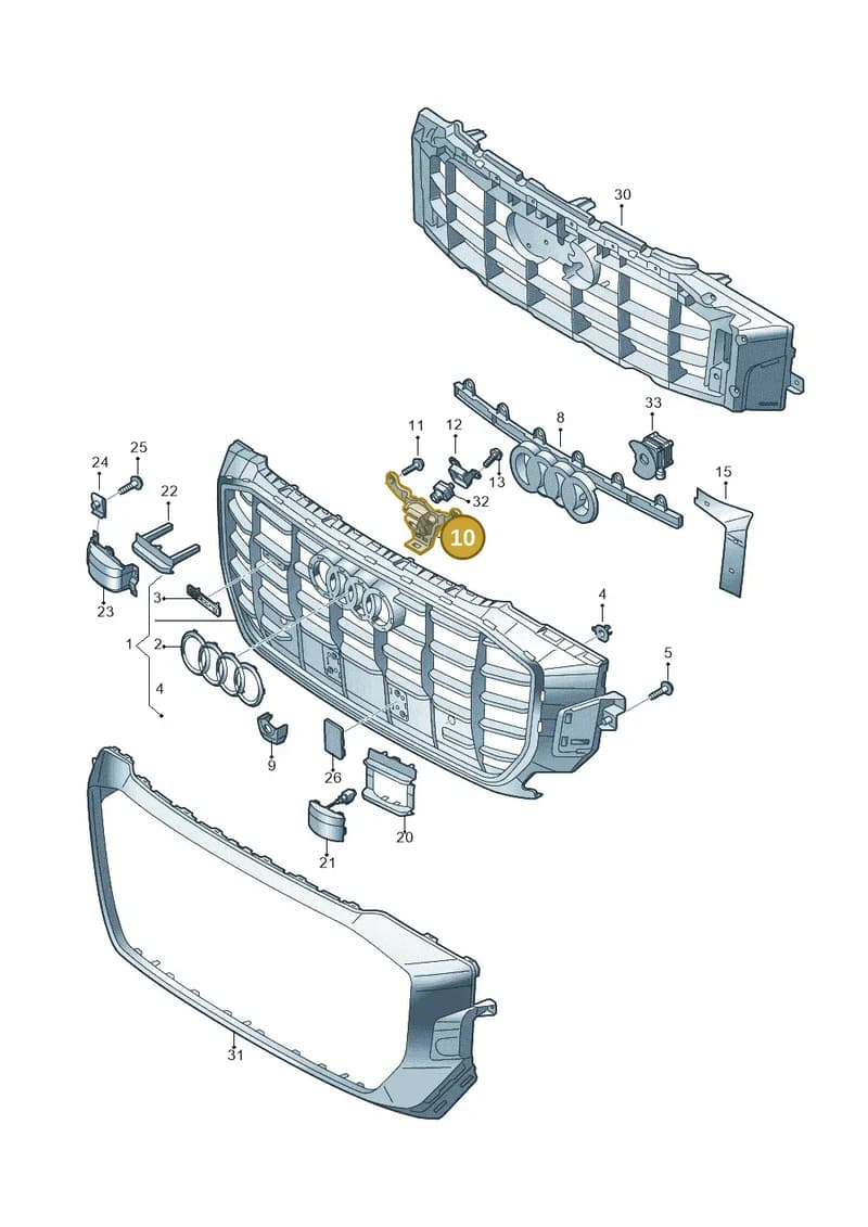 4M8853231 — Audi Q8 (2018-2025) diagram 429853030, position 10