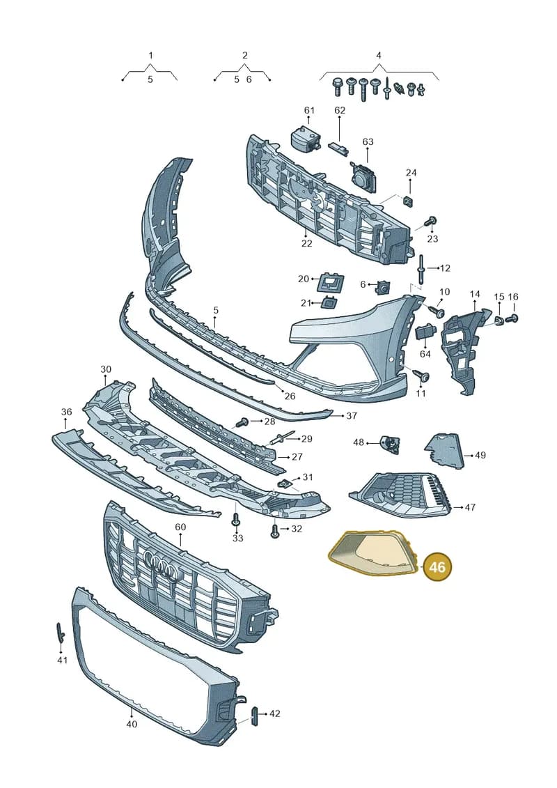 4M8853258RU6 — Audi Q8 (2018-2025) diagram 429807020, position 46