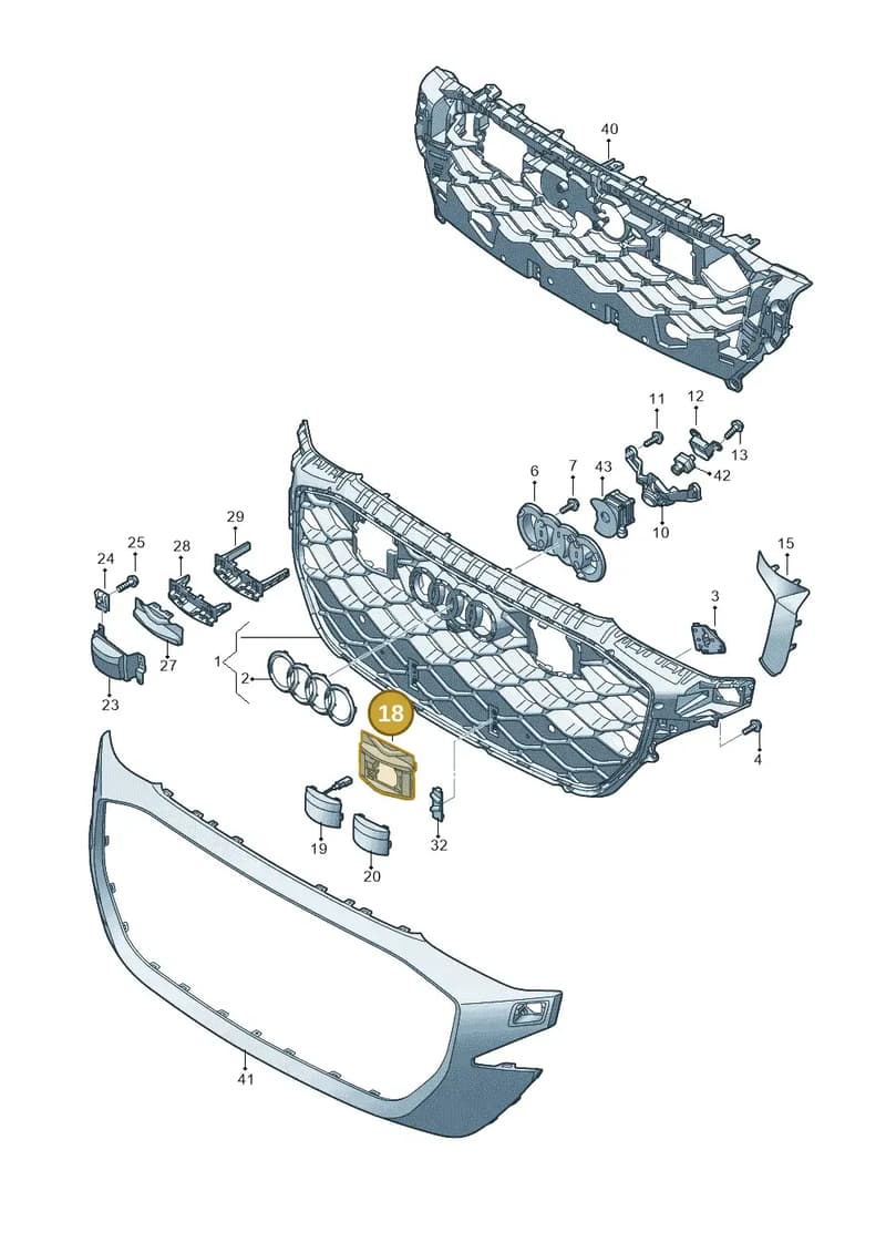 4M8853293HT94 — Audi RS Q8 (2019-2025) diagram 595853500, position 18