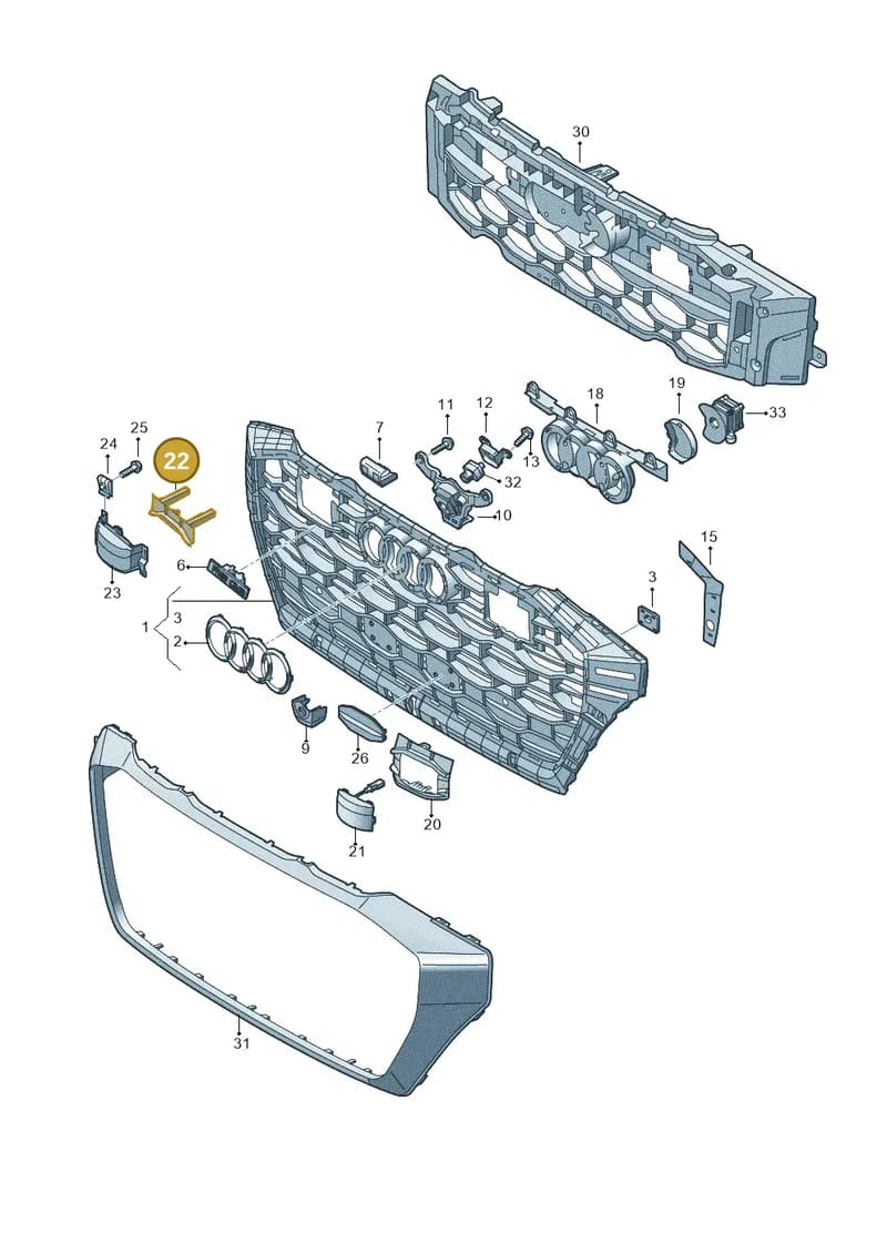 4M8853294DT94 — Audi RS Q8 (2019-2025) diagram 595853400, position 22