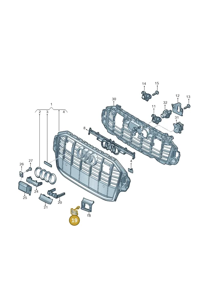 4M8853631A5FQ — Audi Q7 (2015-2025) diagram 859853032, position 19