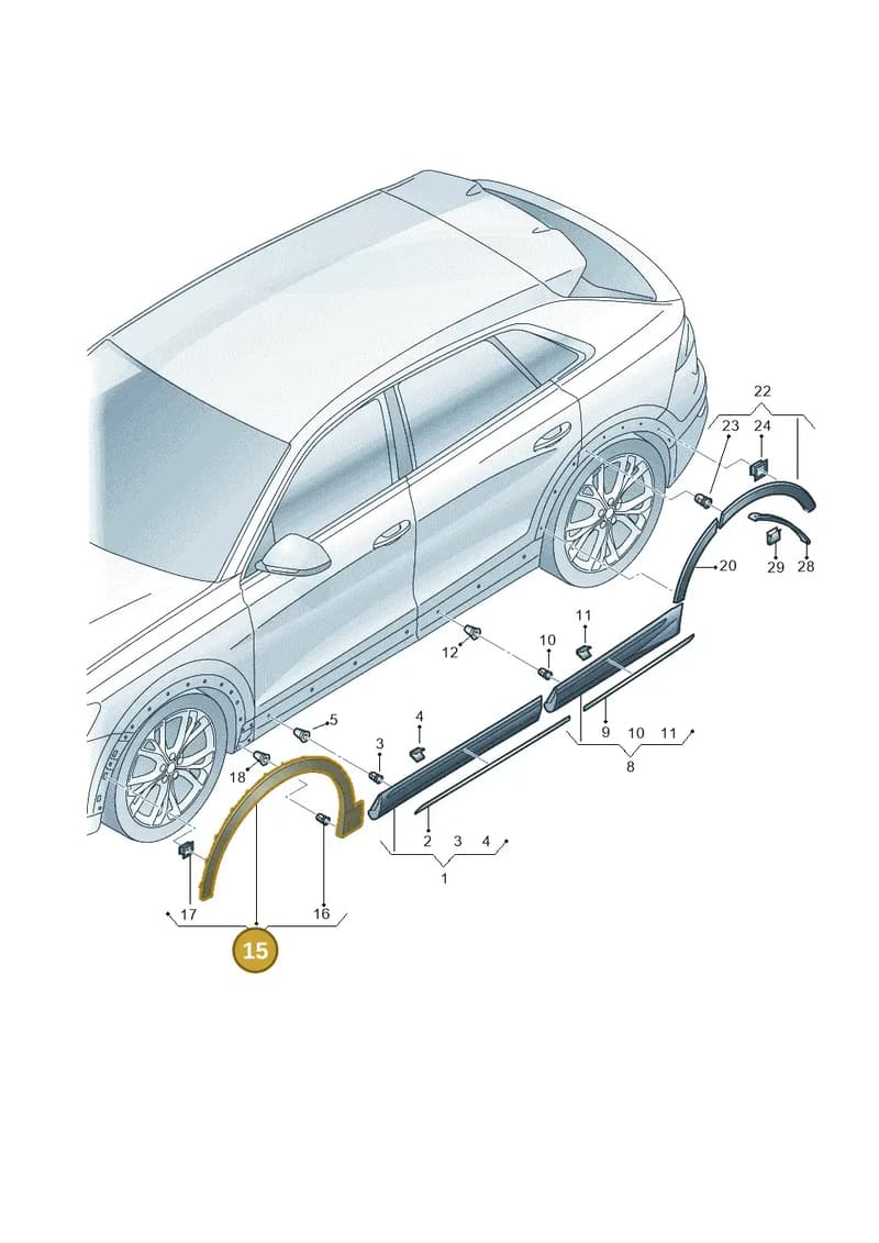 4M8853717MGRU — Audi RS Q8 (2019-2025) diagram 429853010, position 15