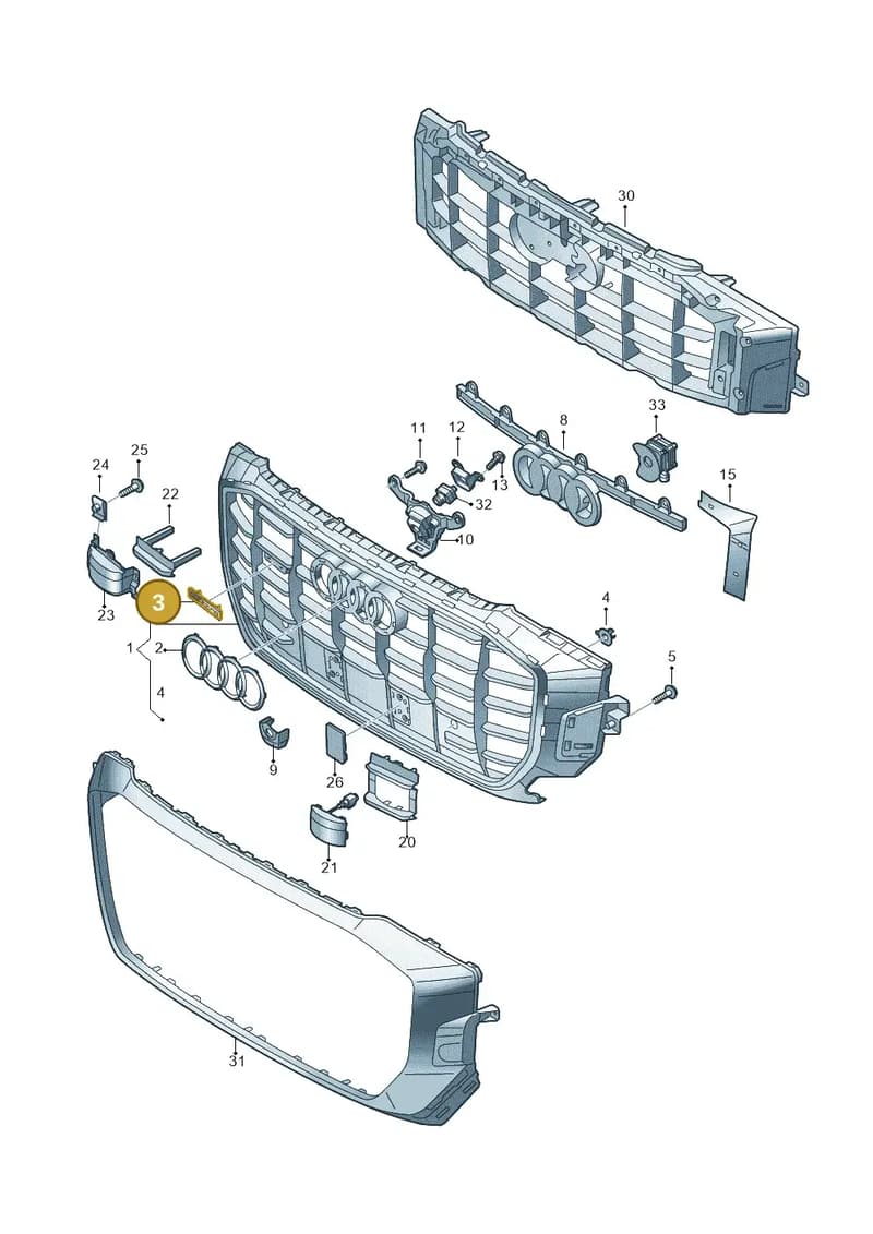 4M8853736D2ZZ — Audi Q8 (2018-2025) diagram 429853030, position 3