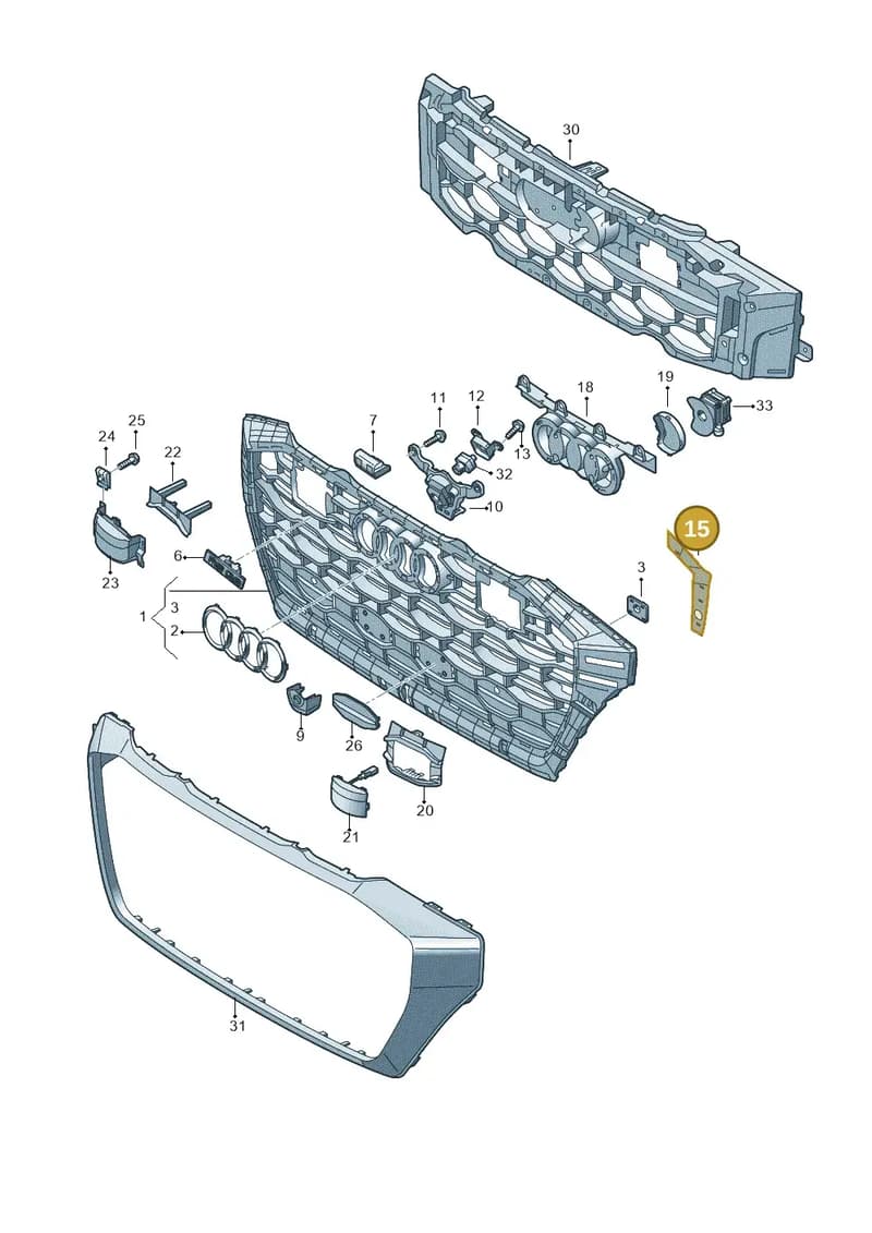 4M8853777B — Audi RS Q8 (2019-2025) diagram 595853400, position 15
