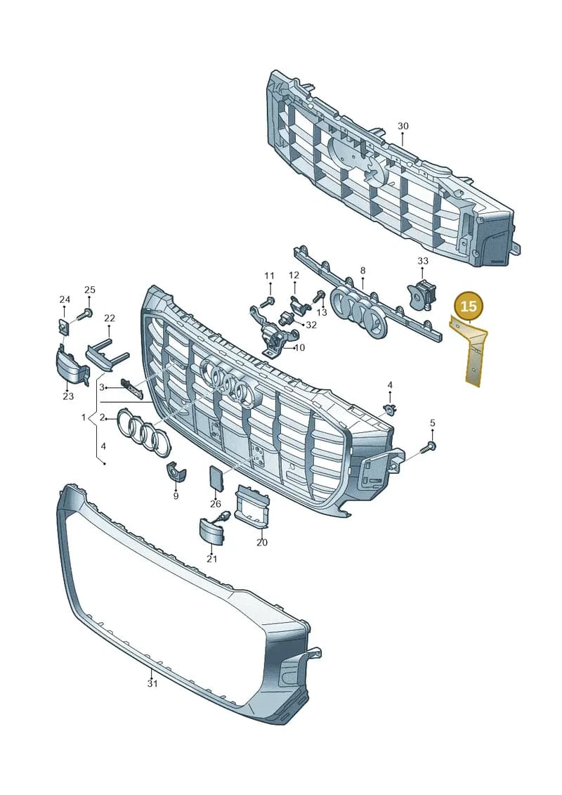 4M8853778C9B9 — Audi Q8 (2018-2025) diagram 429853030, position 15