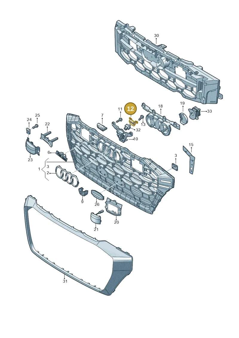 4M8853795 — Audi RS Q8 (2019-2025) diagram 595853400, position 12