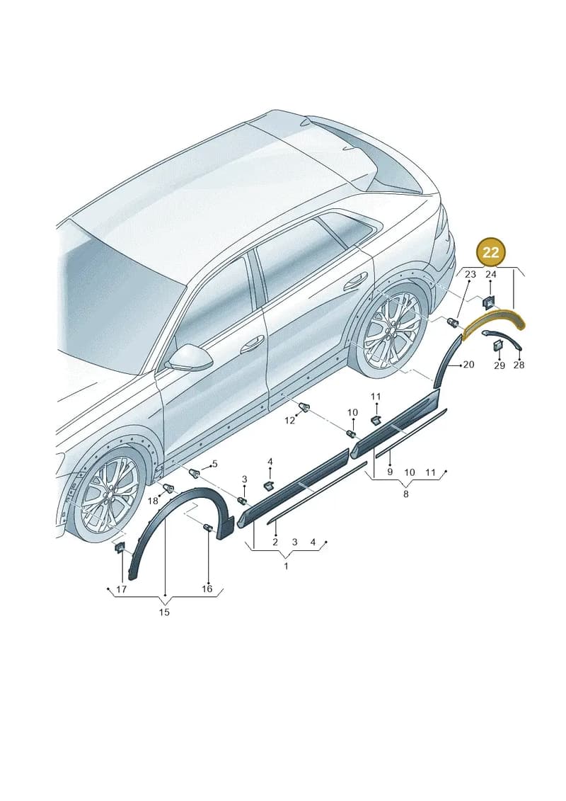 4M8853817CGRU — Audi RS Q8 (2019-2025) diagram 429853010, position 22