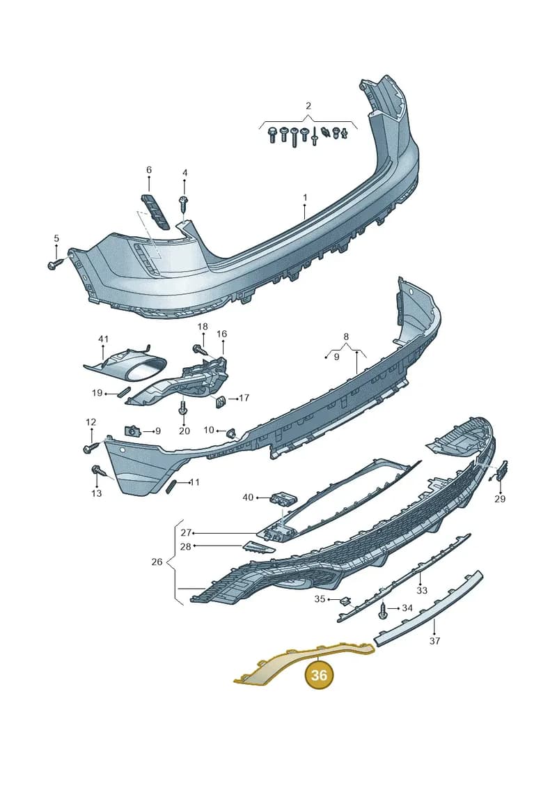 4M8853842AP6 — Audi RS Q8 (2019-2025) diagram 595807600, position 36