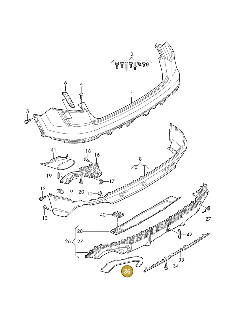 4M8853842C1Q2 — Audi RS Q8 (2019-2025) diagram 595807700, position 36