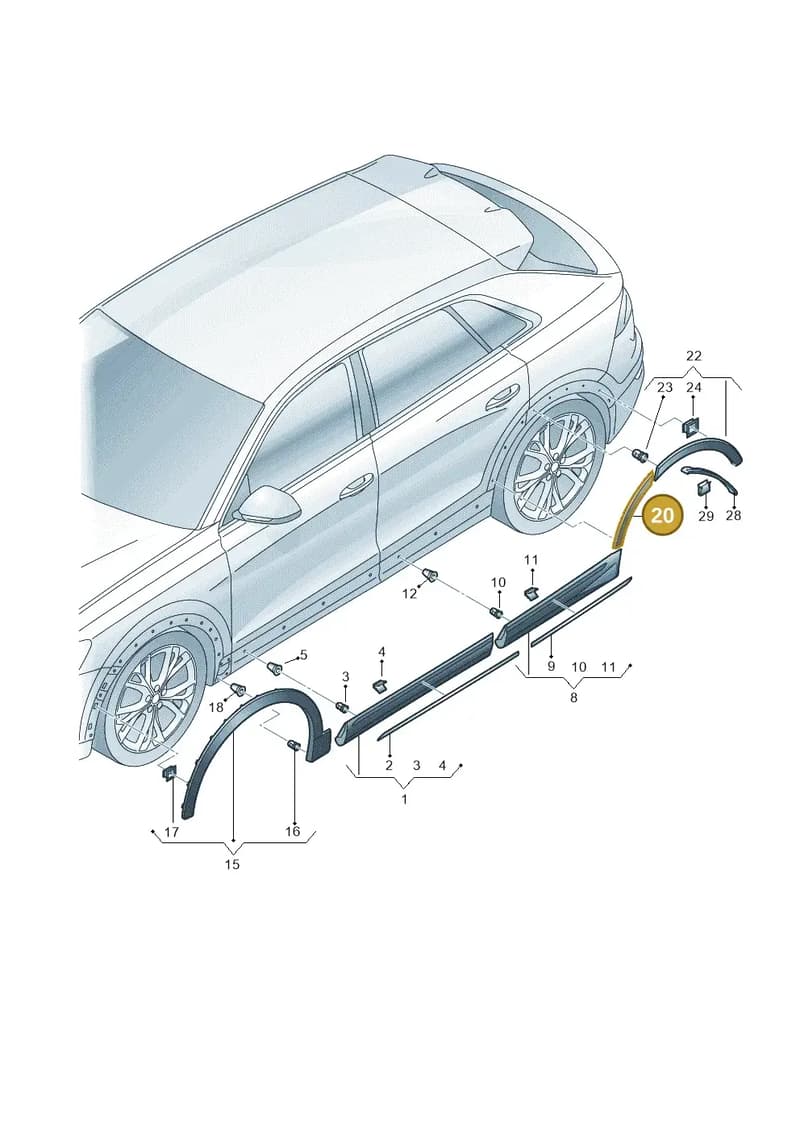 4M8854820EGRU — Audi RS Q8 (2019-2025) diagram 429853010, position 20
