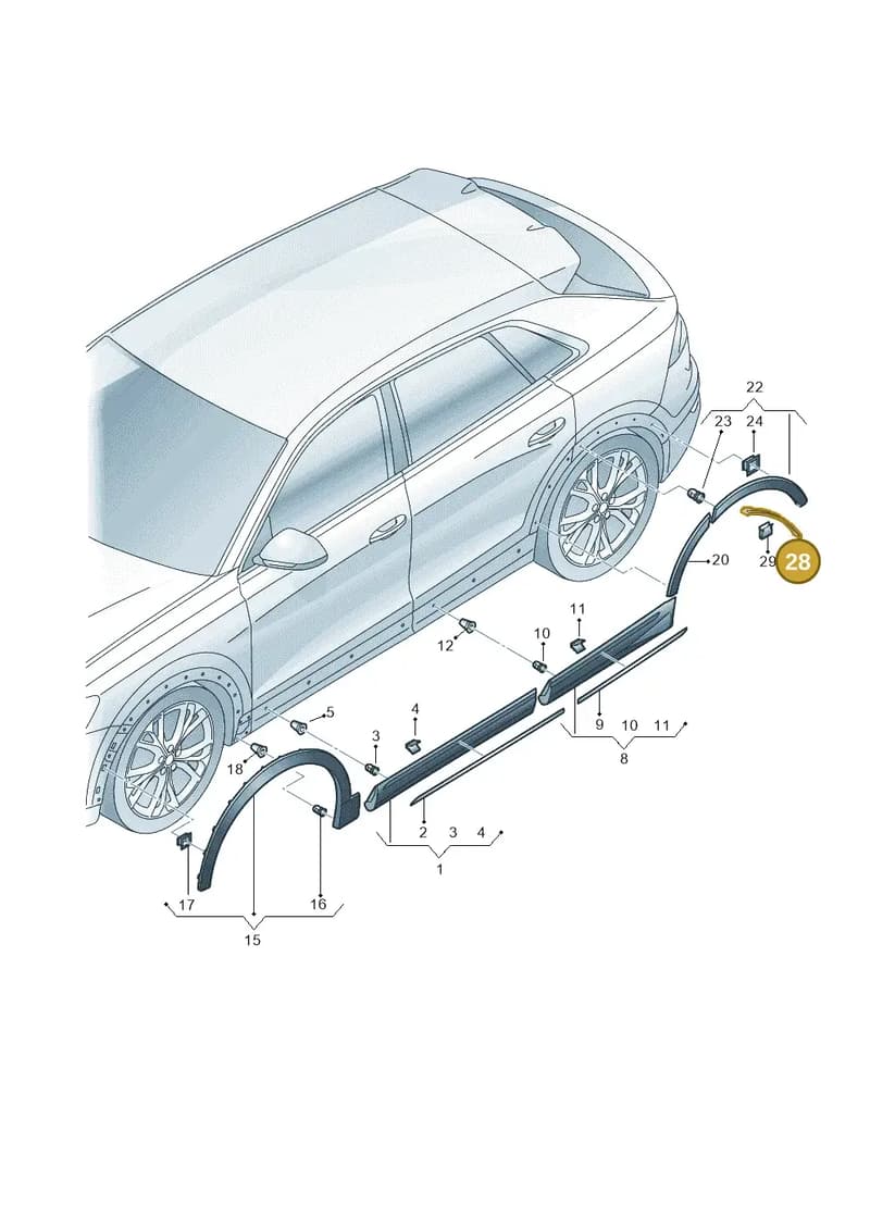 4M8854989A — Audi RS Q8 (2019-2025) diagram 429853010, position 28