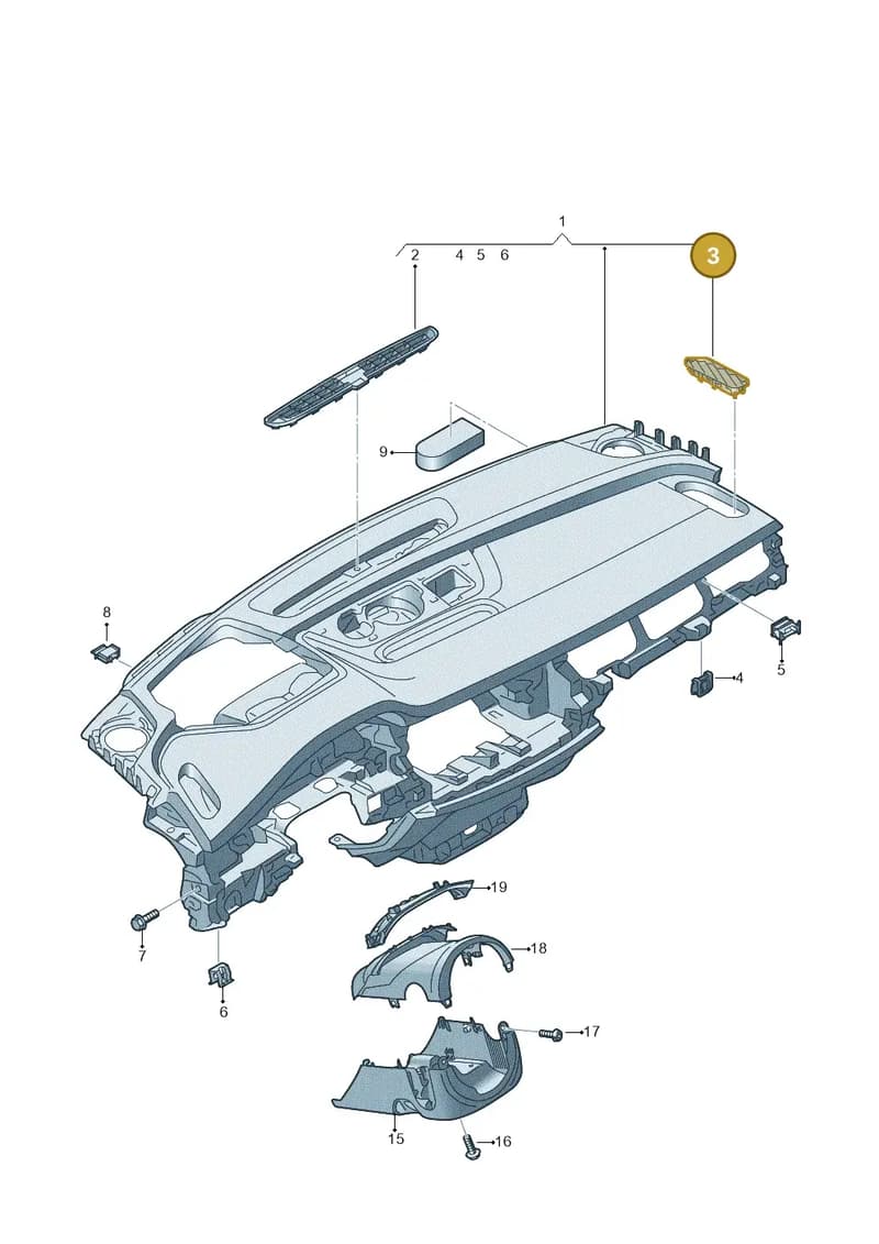 4M8857238DV58 — Audi Q7 (2015-2025) diagram 429857010, position 3