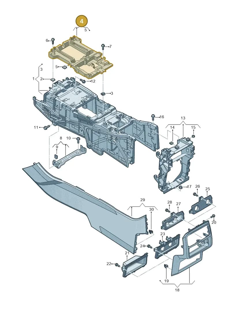 4M8863531C — Audi RS Q8 (2019-2025) diagram 429863050, position 4