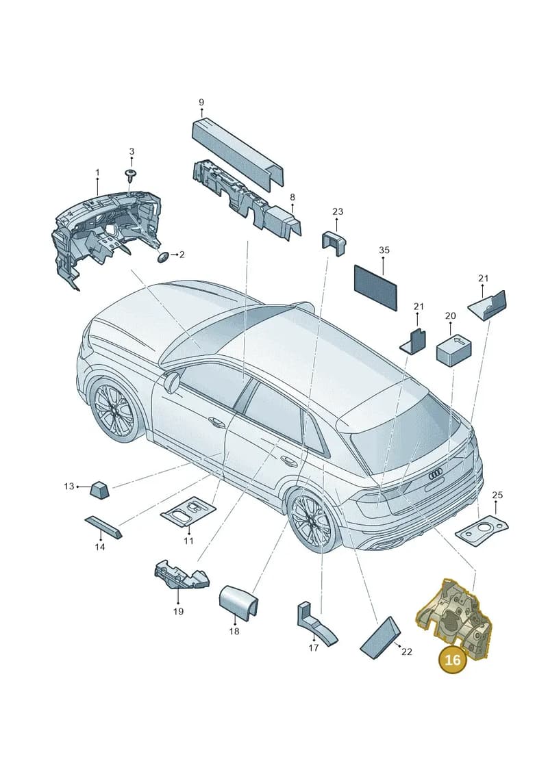 4M8863814 — Audi RS Q8 (2019-2025) diagram 429863020, position 16