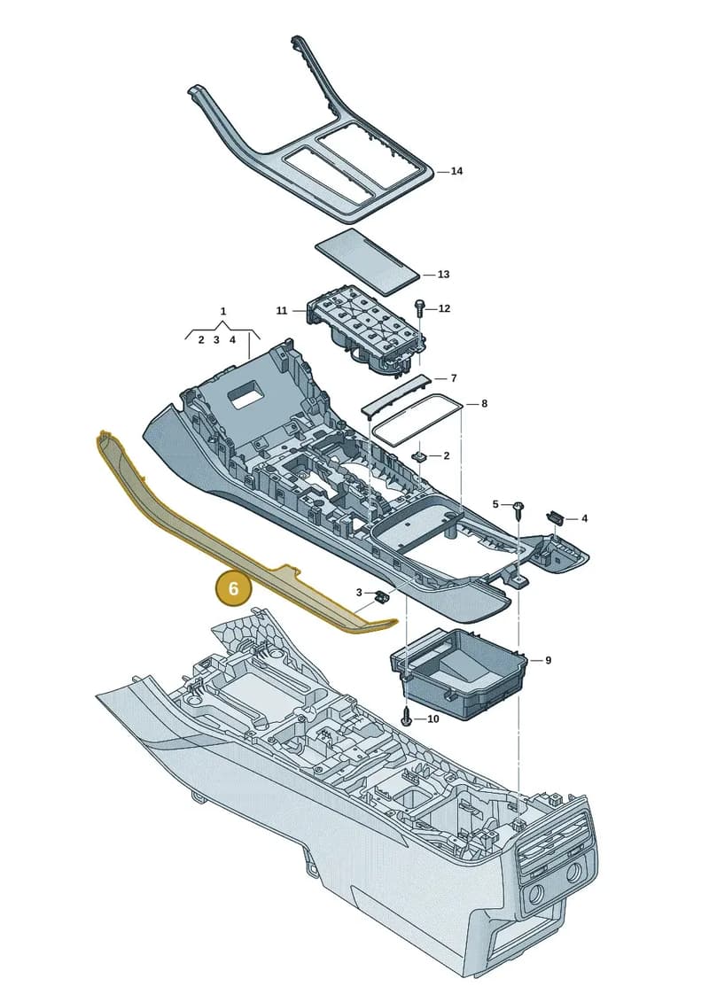 4M8864555AHRQ8 — Audi Q7 (2015-2025) diagram 429863050, position 6