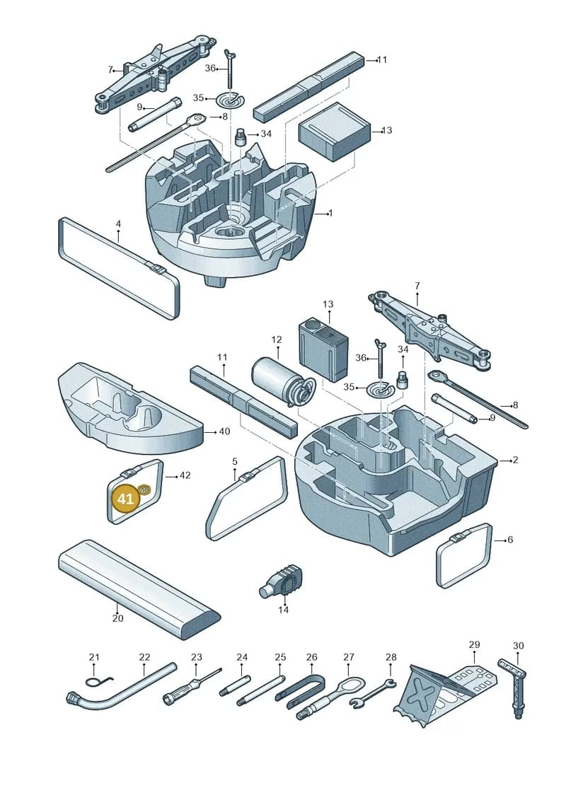 4M8867749 — Audi Q8 (2018-2025) diagram 429011100, position 41