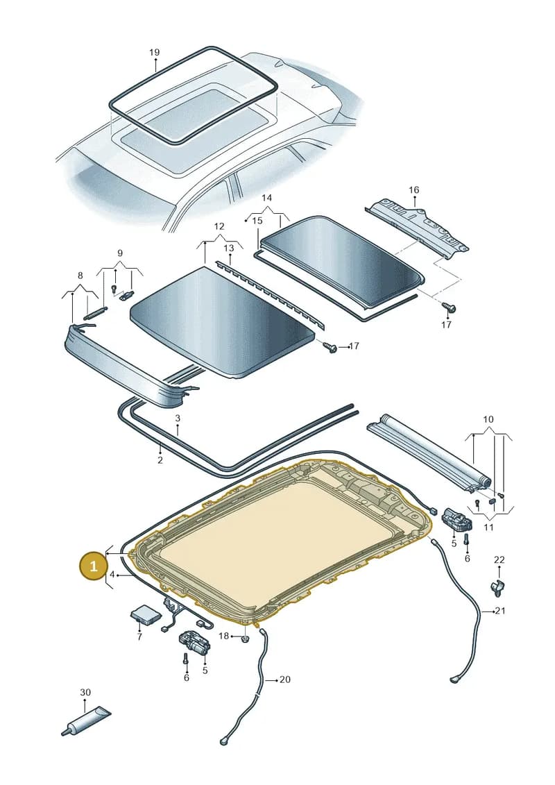4M8877049D — Audi Q8 (2018-2025) diagram 429877000, position 1