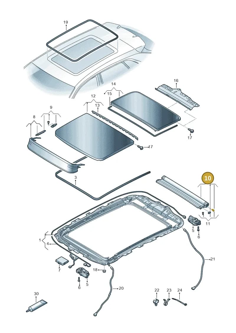 4M8877307A1NX — Audi Q8 e-tron (2018-2025) diagram 586877000, position 10