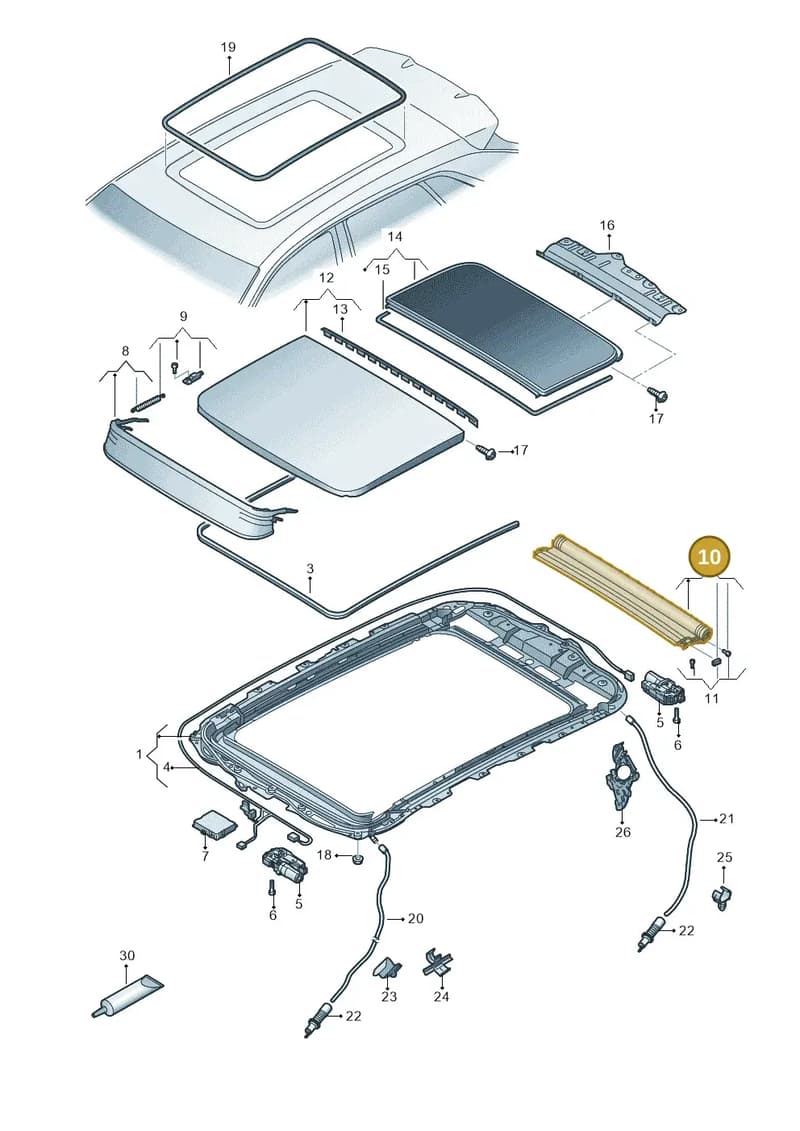 4M8877307A1NX — Audi RS Q3 Sportback (2019-2024) diagram 597877000, position 10