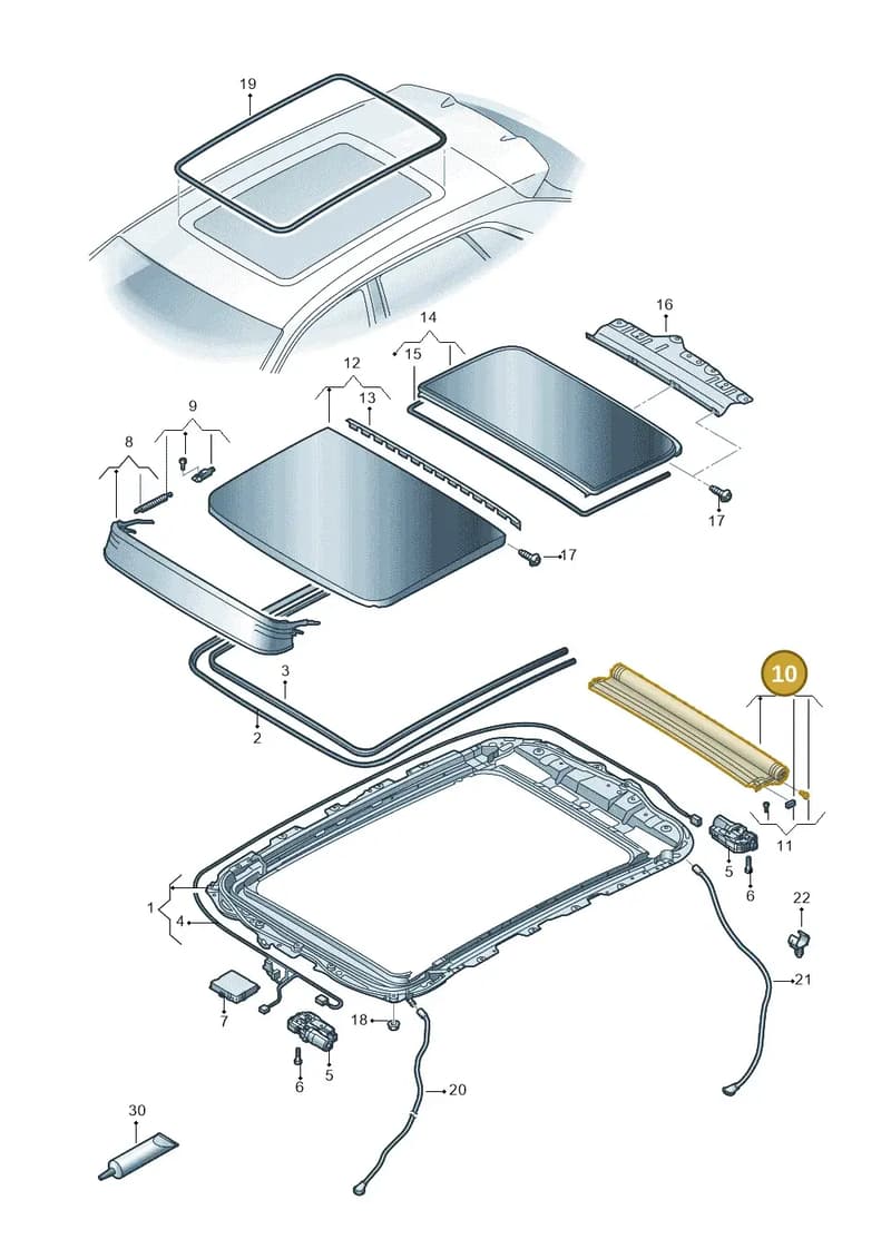 4M8877307A1NX — Audi RS Q8 (2019-2025) diagram 429877000, position 10