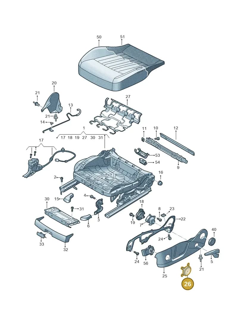 4M8881153 — Audi Q8 e-tron (2018-2025) diagram 586881000, position 26
