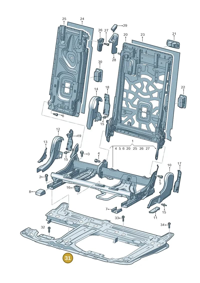 4M8885677C — Audi RS Q8 (2019-2025) diagram 429885200, position 31