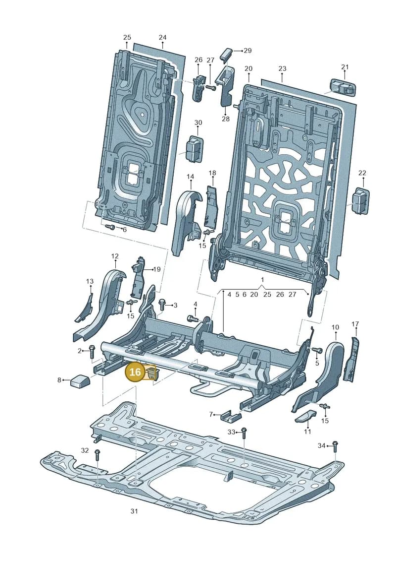 4M8886373 — Audi RS Q8 (2019-2025) diagram 429885200, position 16