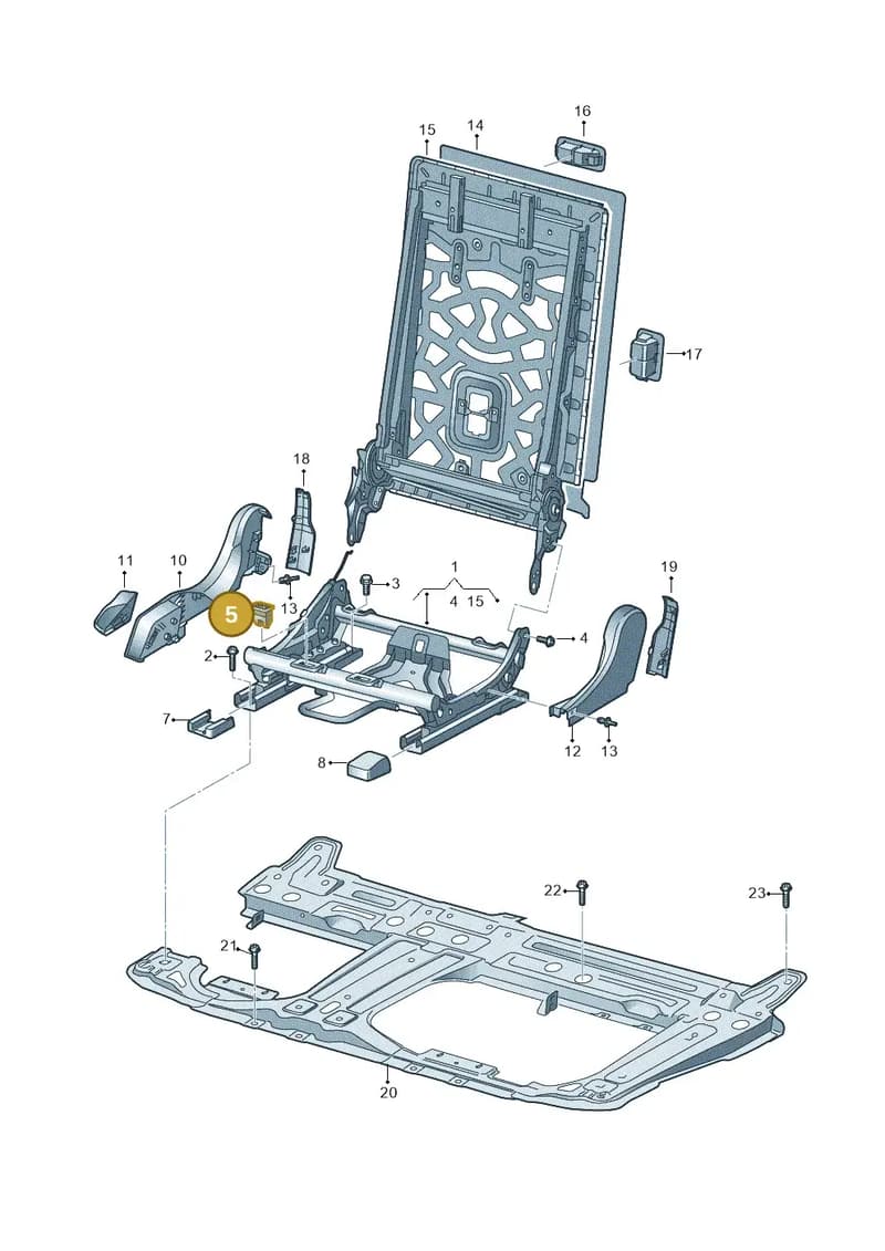 4M8886373 — Audi RS Q8 (2019-2025) diagram 429885100, position 5
