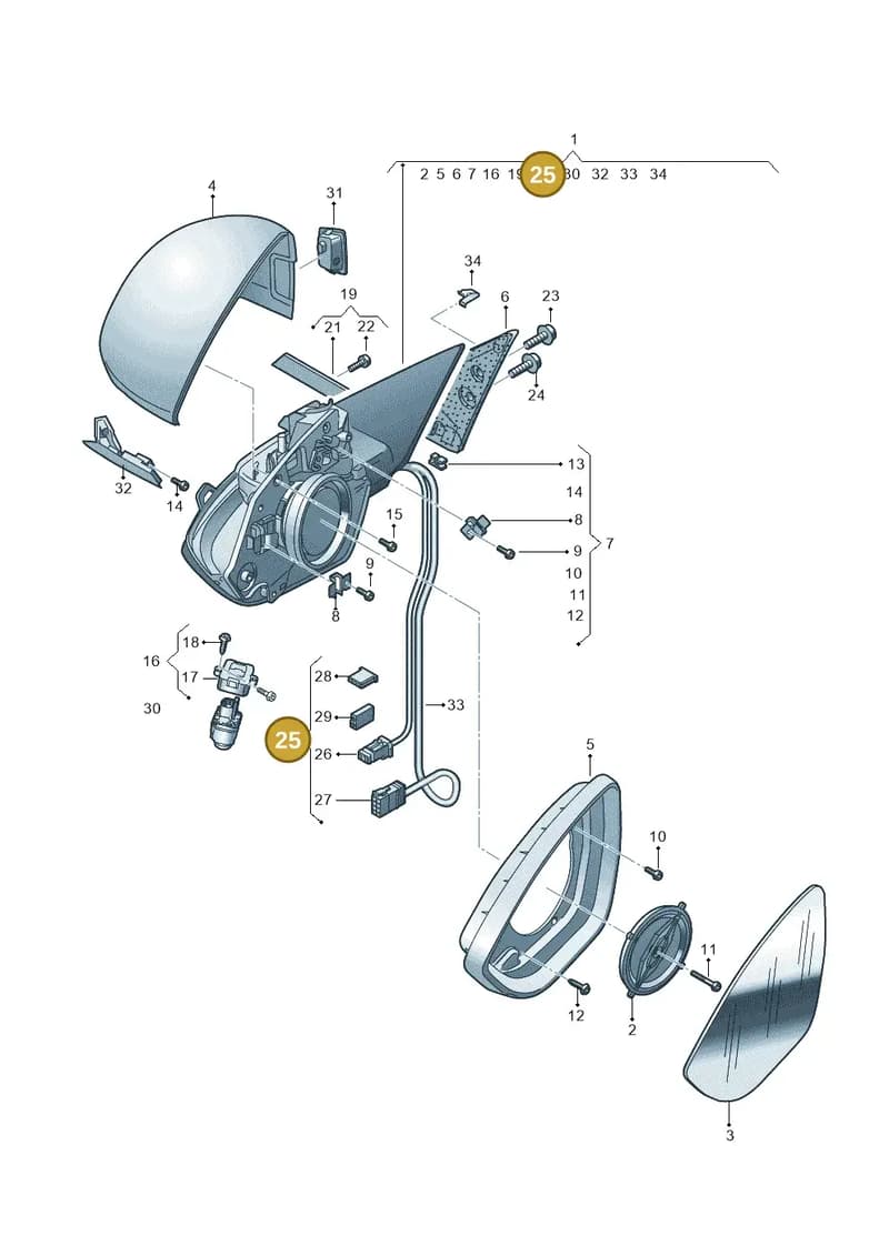 4M8898011 — Audi Q8 e-tron (2018-2025) diagram 586857400, position 25